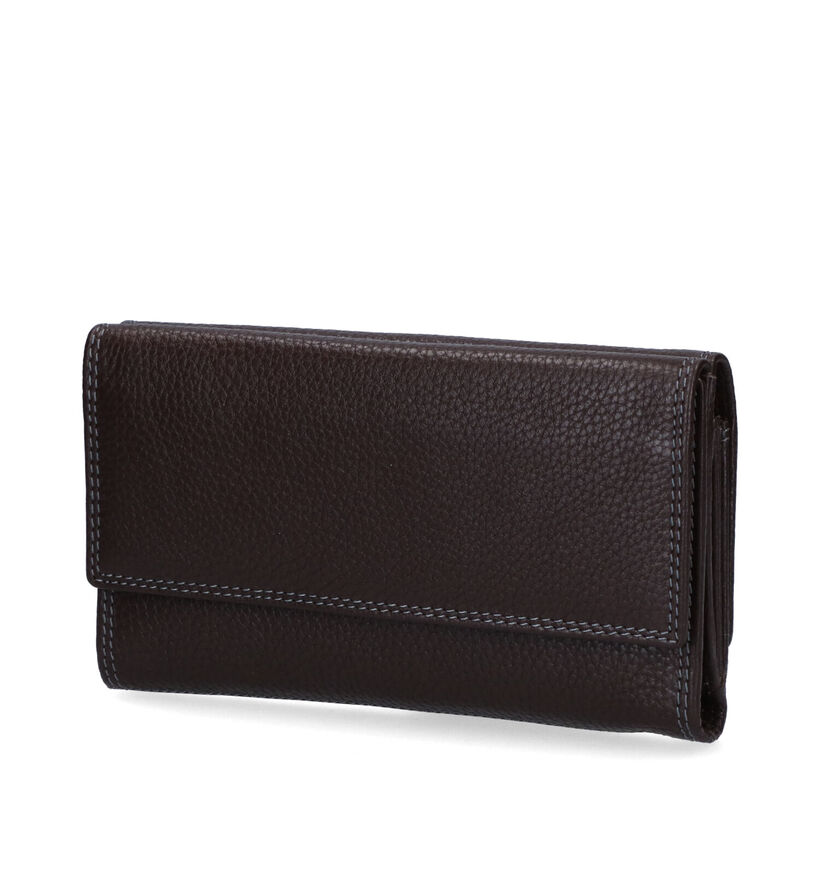 Label M Porte-monnaie à rabat en Marron pour femmes (349925)