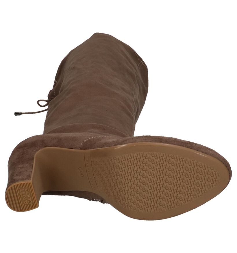 Taupe Overknee Laarzen Tamaris in stof (202615)