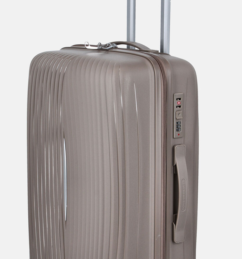 Love To Travel Taupe Medium Reiskoffer voor dames, heren (365825)
