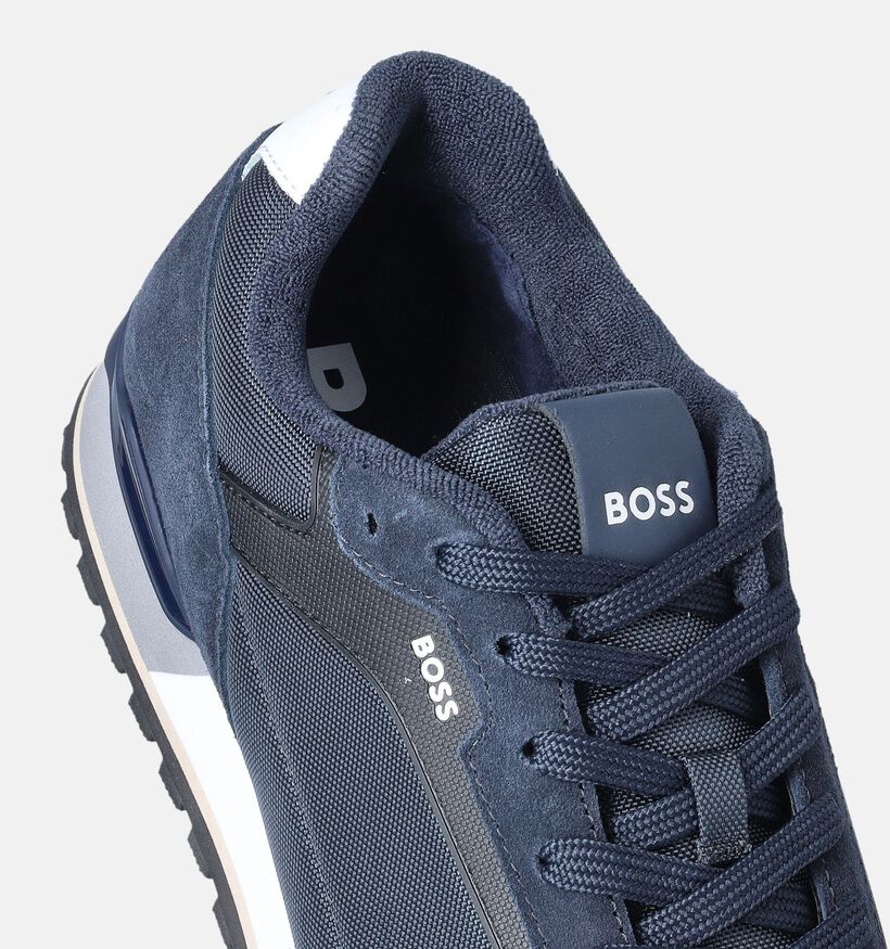 BOSS Parkour-L Runn Blauwe Veterschoenen voor heren (352401) - geschikt voor steunzolen