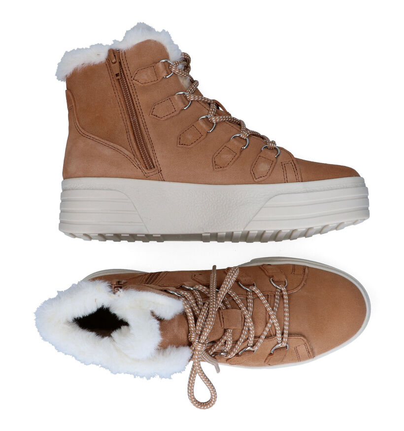 Tamaris Baskets montantes en Camel en daim (300105)
