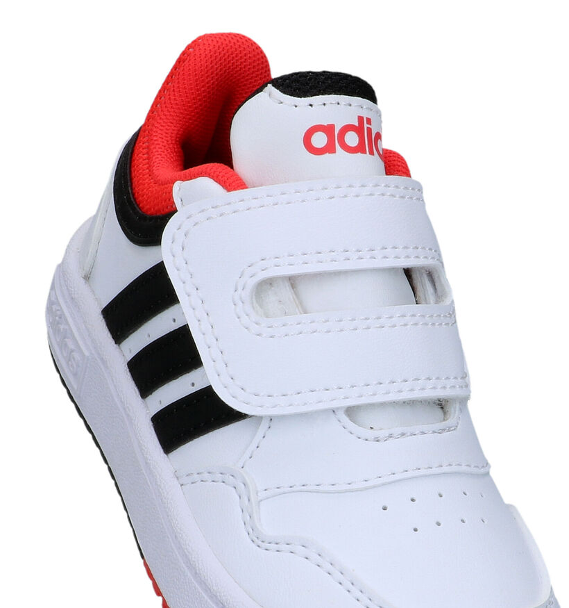 adidas Hoops 3.0 Witte Sneakers voor jongens (318805)