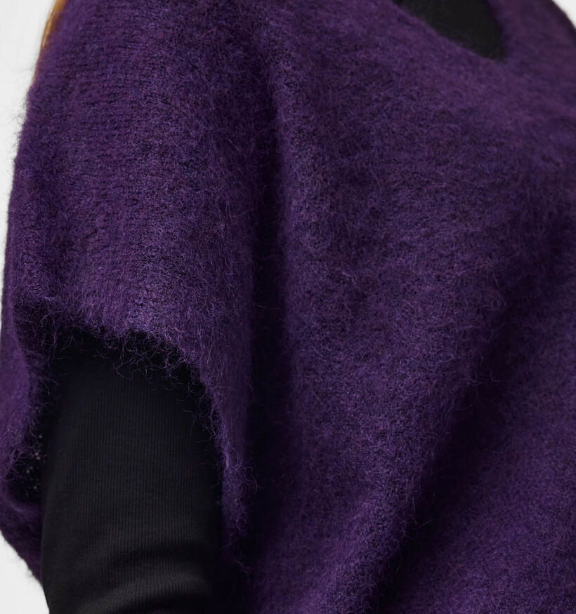 Pieces Allie Acai Melange Pull en Violet pour femmes (379325)