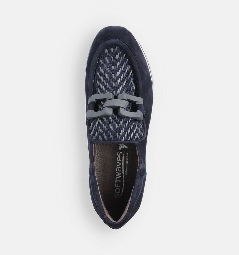 Softwaves Chaussures sans Lacets en Bleu pour femmes (364905) - pour semelles orthopédiques