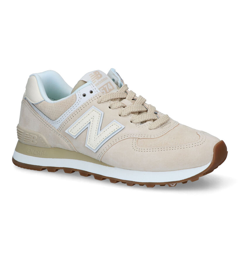 New Balance WL 574 Baskets en Vert pour femmes (349411) - pour semelles orthopédiques