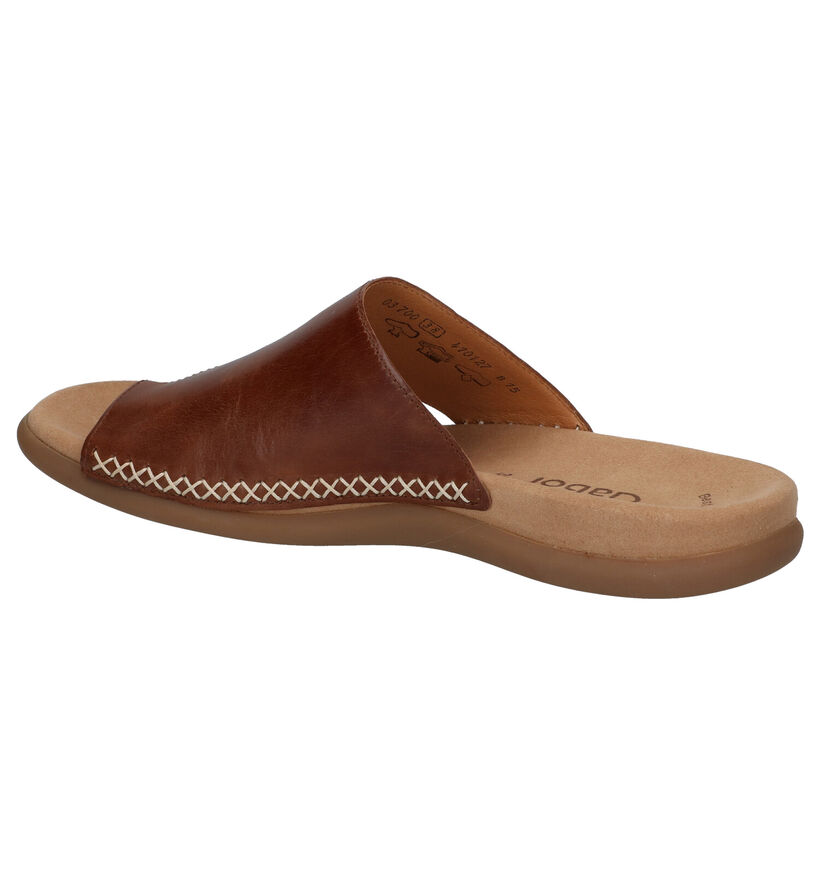 Gabor Best Fitting Nu-pieds en Cognac en cuir (301879)