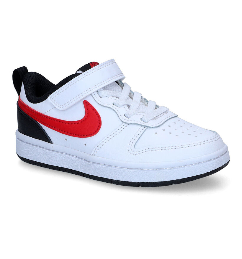 Nike Court Borough Low Zwarte Sneakers voor jongens (321351)