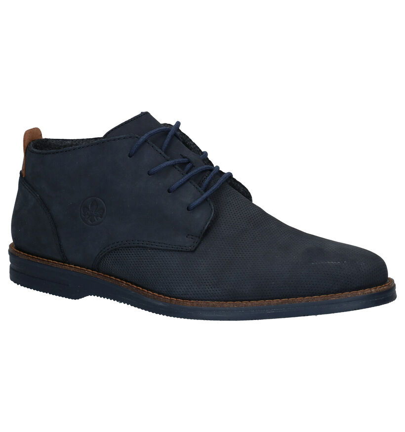 Rieker Chaussures Habillées Hautes en Bleu en nubuck (281736)