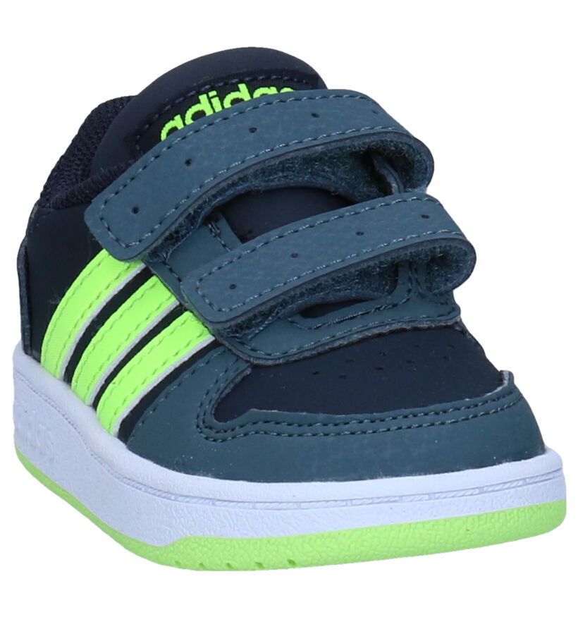 adidas Hoops 2.0 Zwarte Sneakers in kunstleer (290777)