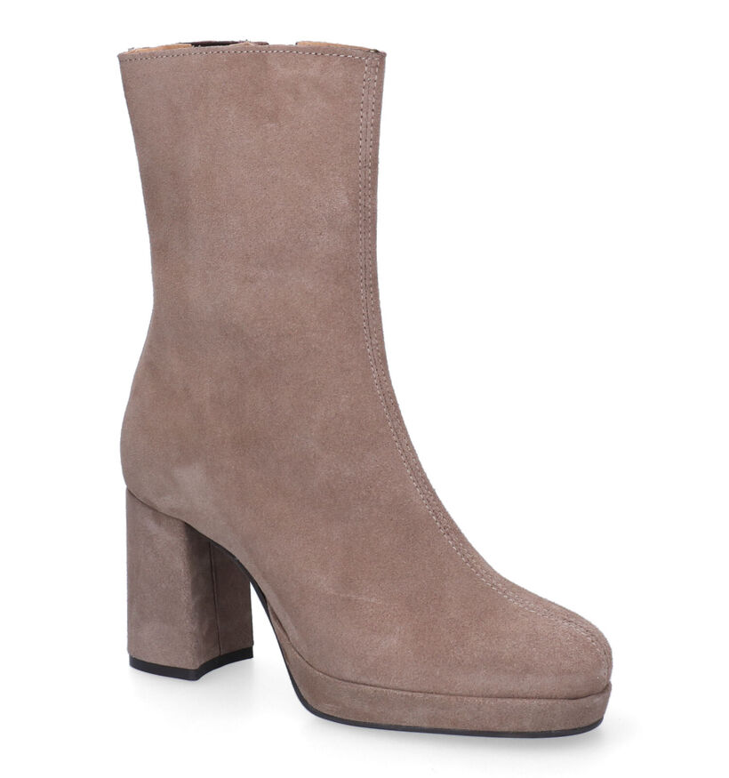 Tango Nadine Bottes en Taupe pour femmes (307758) - pour semelles orthopédiques