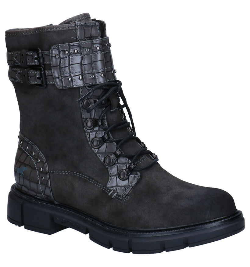 Mustang Bottines en Gris foncé en simili cuir (280952)