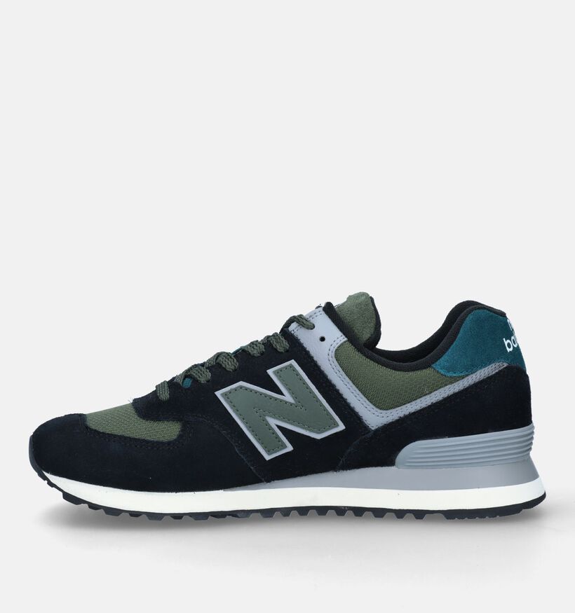 New Balance U 574 Baskets en Noir pour hommes (327269) - pour semelles orthopédiques