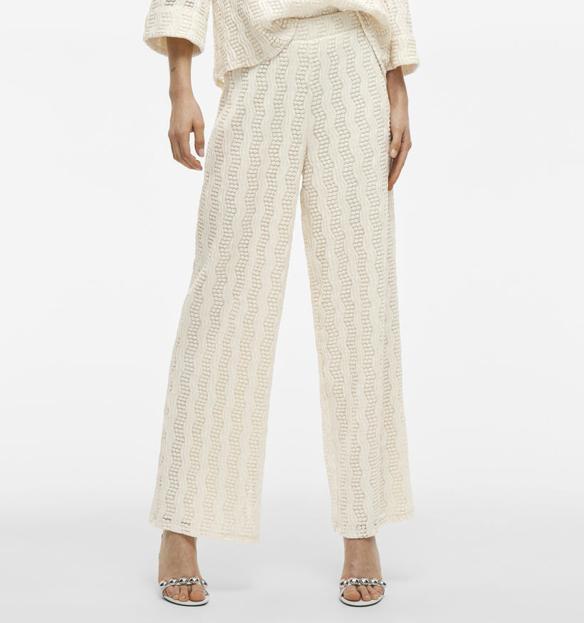 Vila ViLumena Pantalon large en Beige pour femmes (353026)