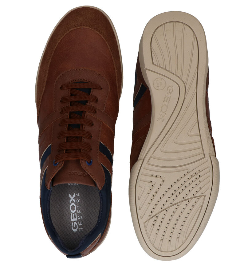 Geox Kristof Chaussures à lacets en Cognac en cuir (285143)