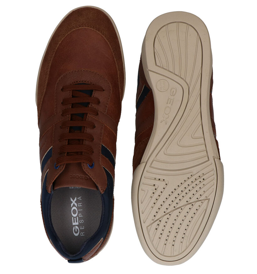 Geox Kristof Cognac Veterschoenen in kunstleer (285143)