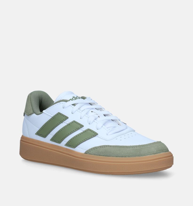 adidas Courtblock J Baskets en Blanc pour garçons (343211)