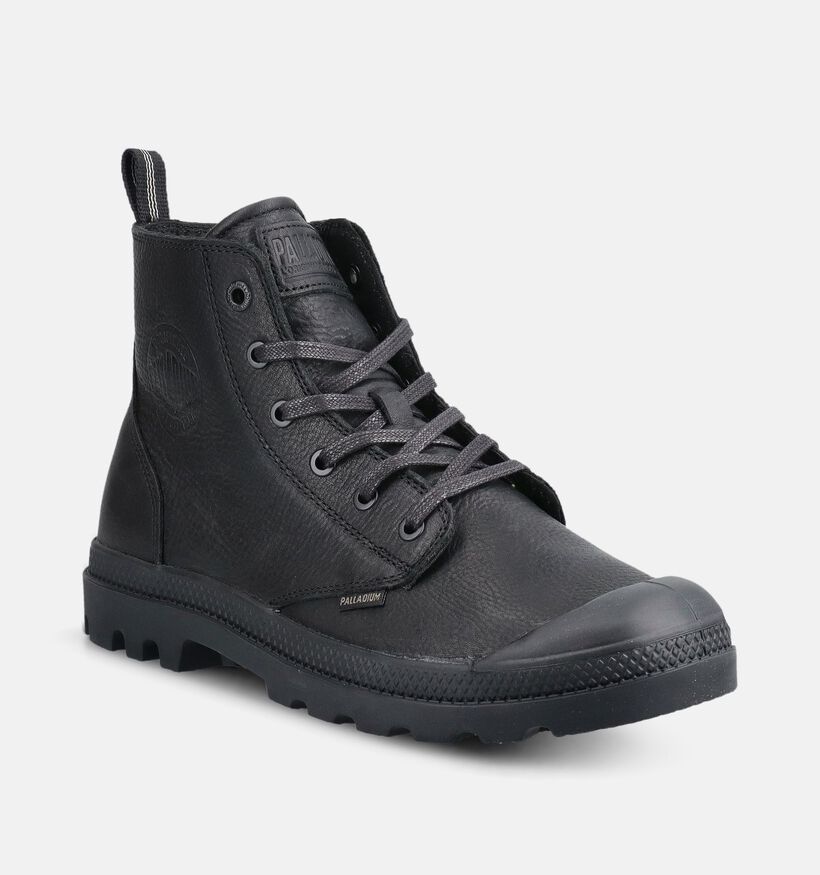 Palladium Pampa Zwarte Boots met Veter en Rits voor heren (378425)