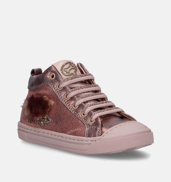 STONES and BONES Baskets Bleu/Rose/Or rose