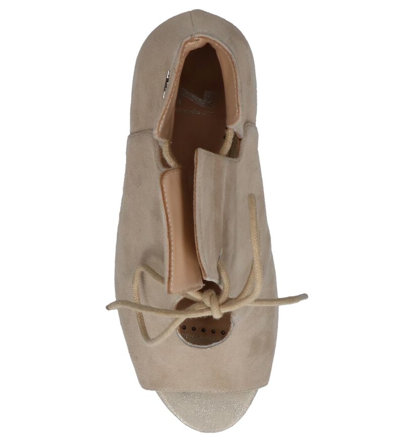 Nathan-Baume Beige Pumps met Open Teen, , pdp