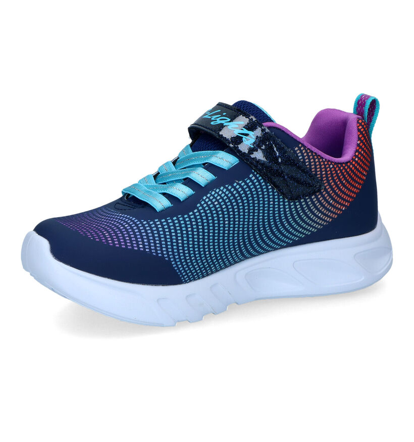 Skechers Slights Flicker Flash Blauwe Sneakers voor meisjes (318197)