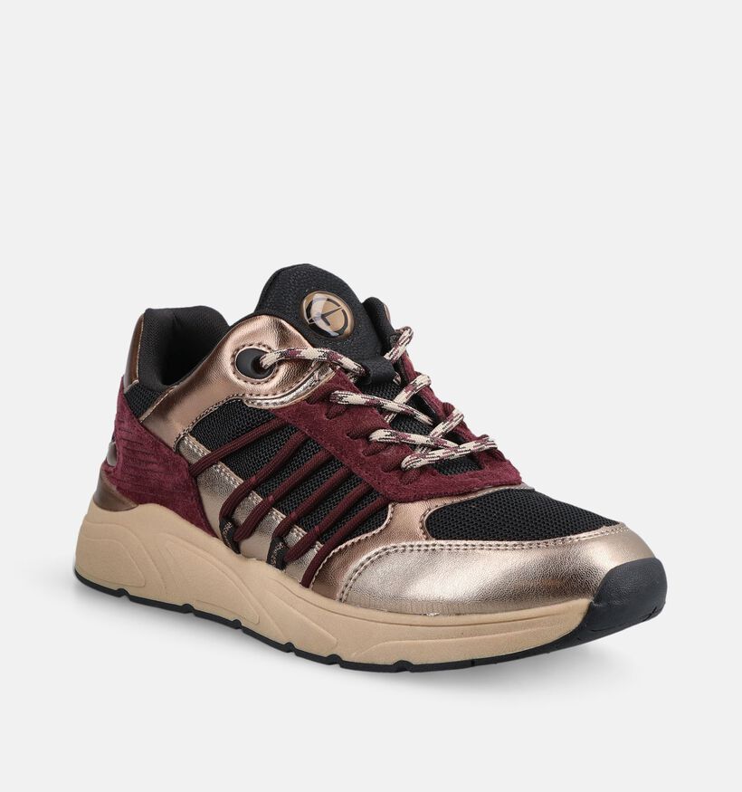 Tamaris Gouden/Multi Veterschoenen voor dames (378110) - geschikt voor steunzolen