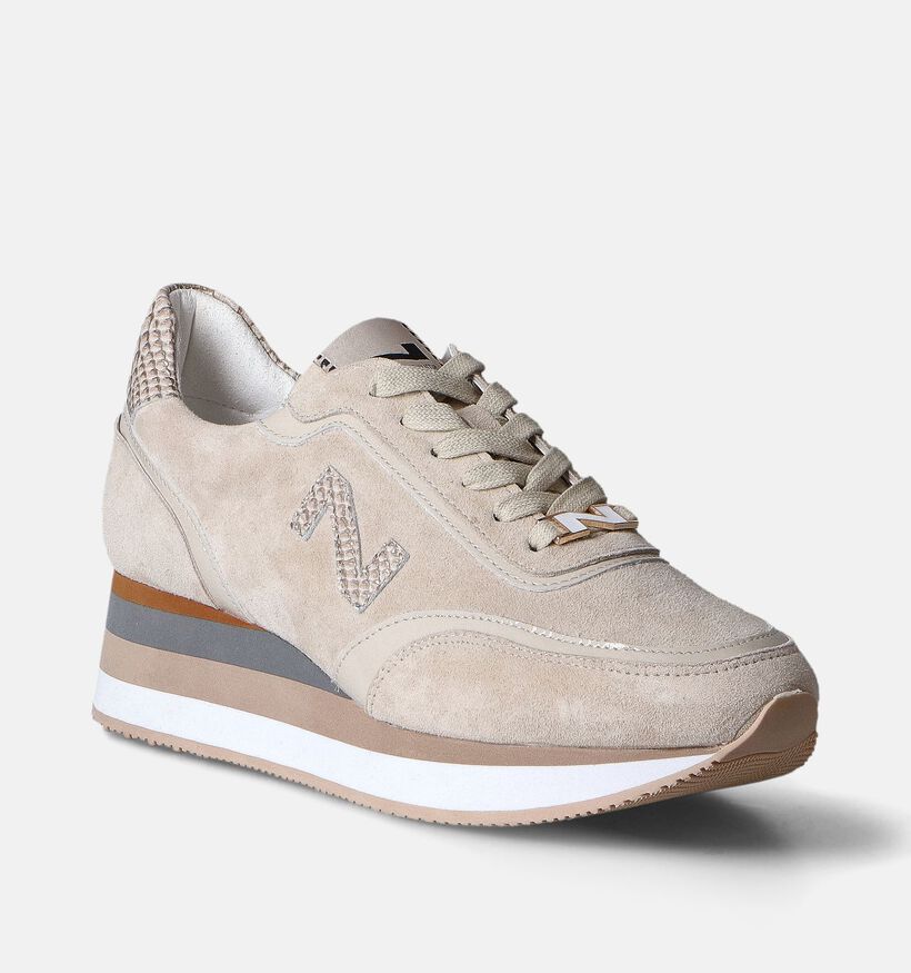 Nathan-Baume Beige Sneakers voor dames (356271) - geschikt voor steunzolen