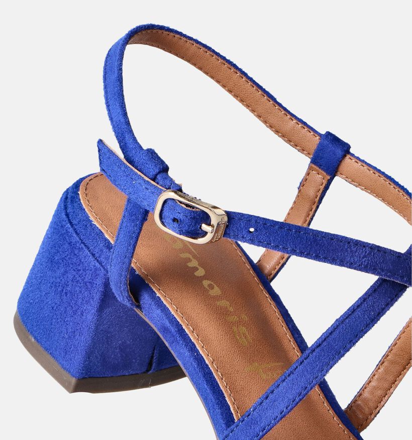 Tamaris Blauwe Sandalen met blokhak voor dames (354364)