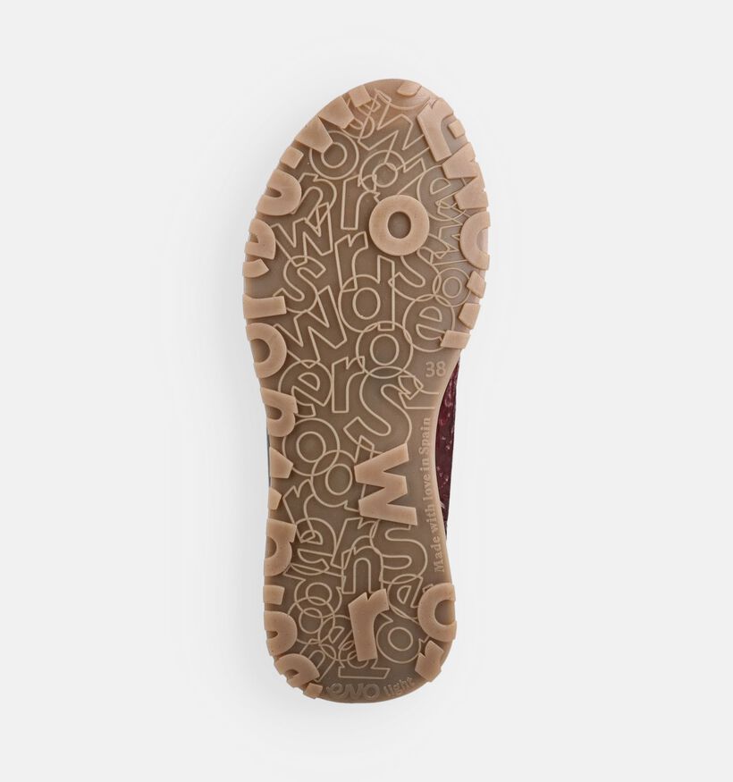 Wonders Bordeaux Sneakers voor dames (381446) - geschikt voor steunzolen