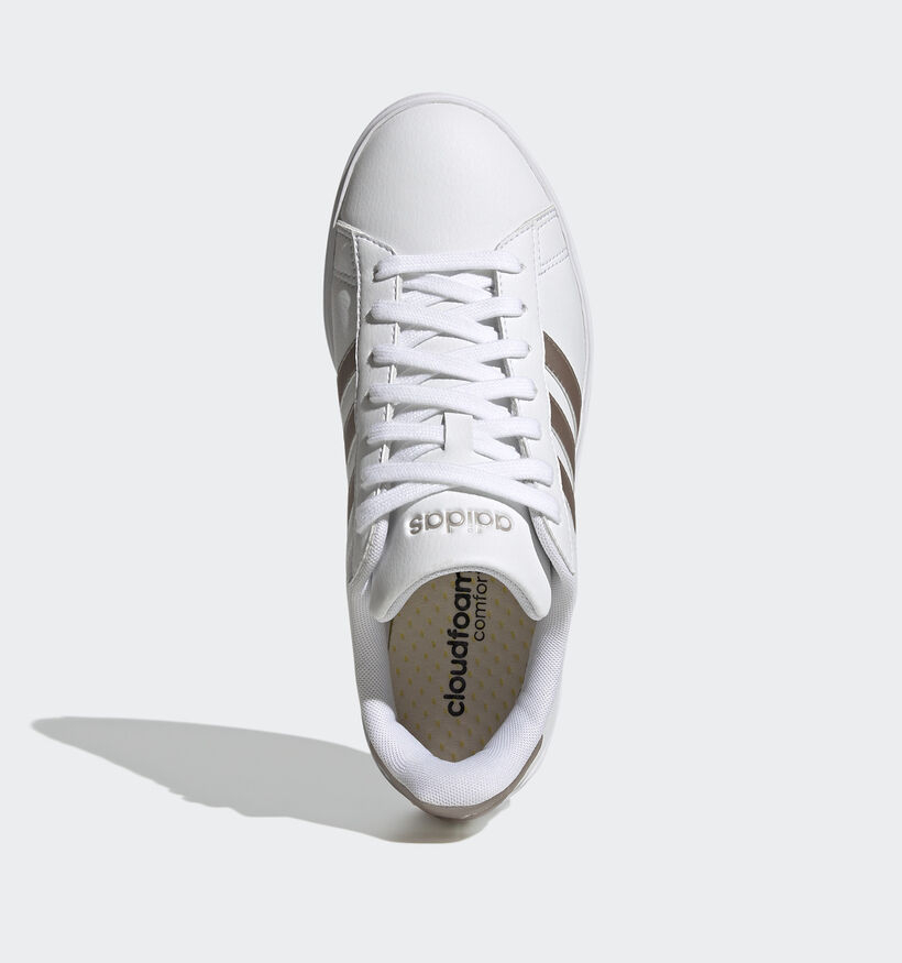 adidas Grand Court 2.0 Baskets sportives en Blanc pour femmes (356989) - pour semelles orthopédiques