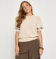 Minus Livana Beige Trui Pofmouwen voor dames (366693)