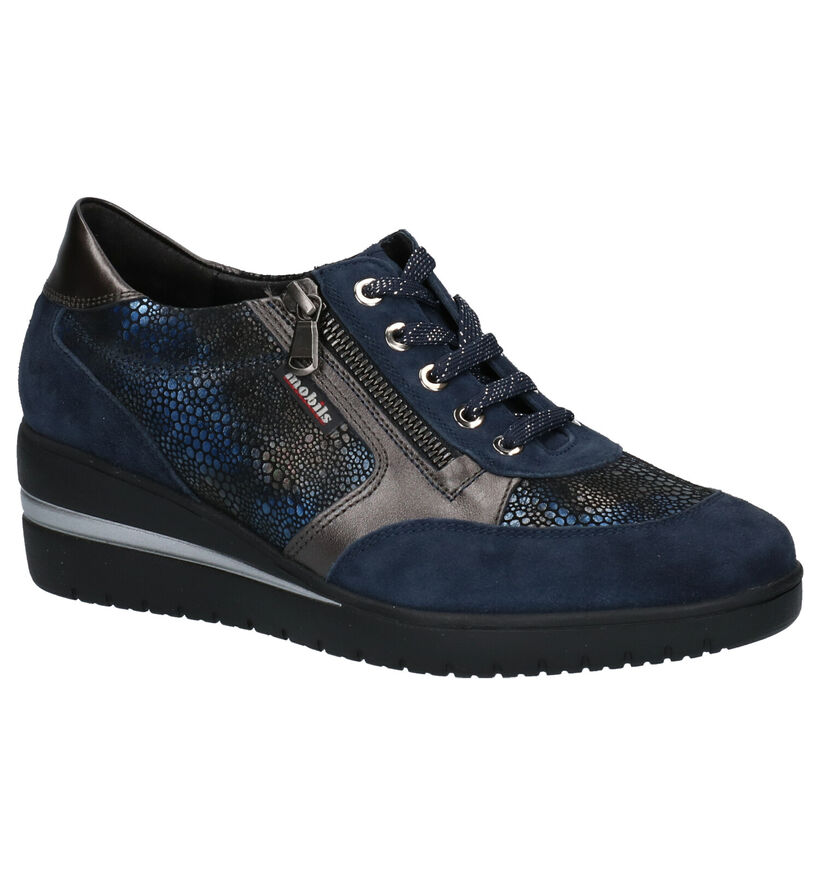 Mobils By Mephisto Patrizia Chaussures à Lacets en Bleu en nubuck (259750)