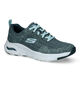 Skechers Arch Fit Comfy Wave Blauwe Sneakers in stof (310701)