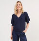 Vero Moda Gold Blauwe Trui met V-hals voor dames (349622)