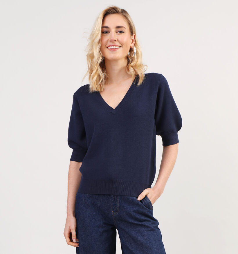 Vero Moda Gold Blauwe Trui met V-hals voor dames (349622)