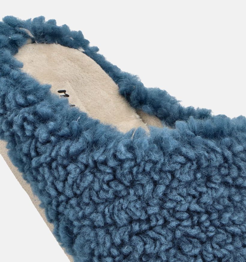 Milo & Mila Blauwe Teddy Pantoffels voor meisjes, jongens (364948) - geschikt voor steunzolen