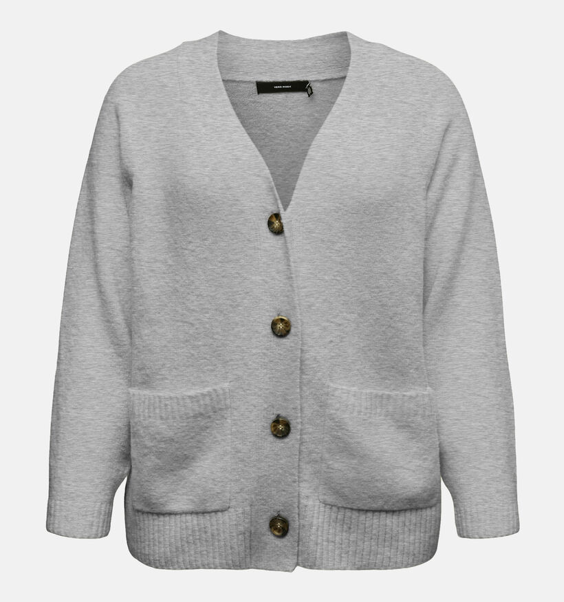 Vero Moda Curve Boom LS Grijze Cardigan voor dames (362602)