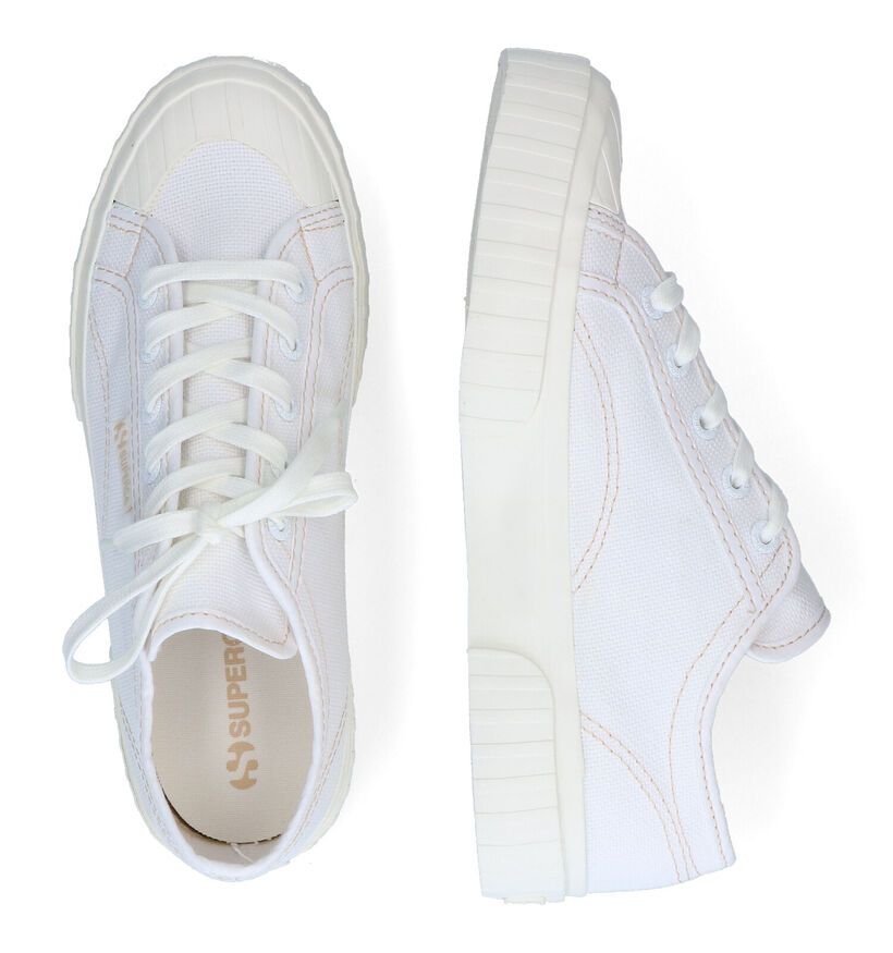 Superga Stripe Witte Sneakers voor dames (305728)