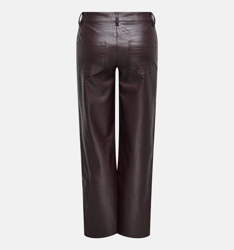 JDY Alexa Cosmo Croco Pantalon en Bordeaux pour femmes (365963)