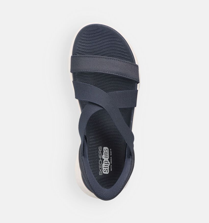 Skechers Go Walk Flex Sandal Glimmer Up Donkerblauwe Sandalen voor dames (371249)