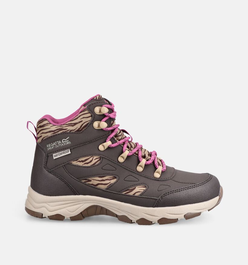 Regatta Womens Vendora Chaussures de randonn&eacute;e en Brun fonc&eacute; pour femmes (378573) - pour semelles orthop&eacute;diques