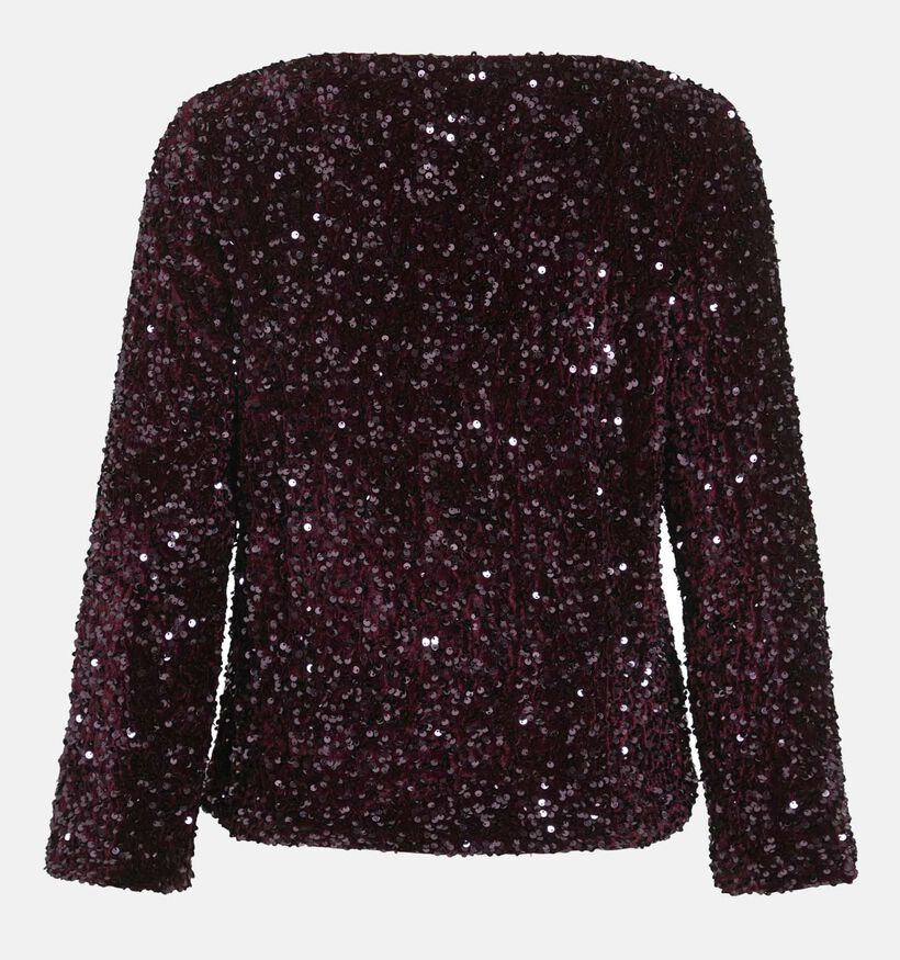 Vila Faith Bordeaux Blouse met Sequins Vila Faith Bordeaux Blouse met Sequins voor dames (365598)