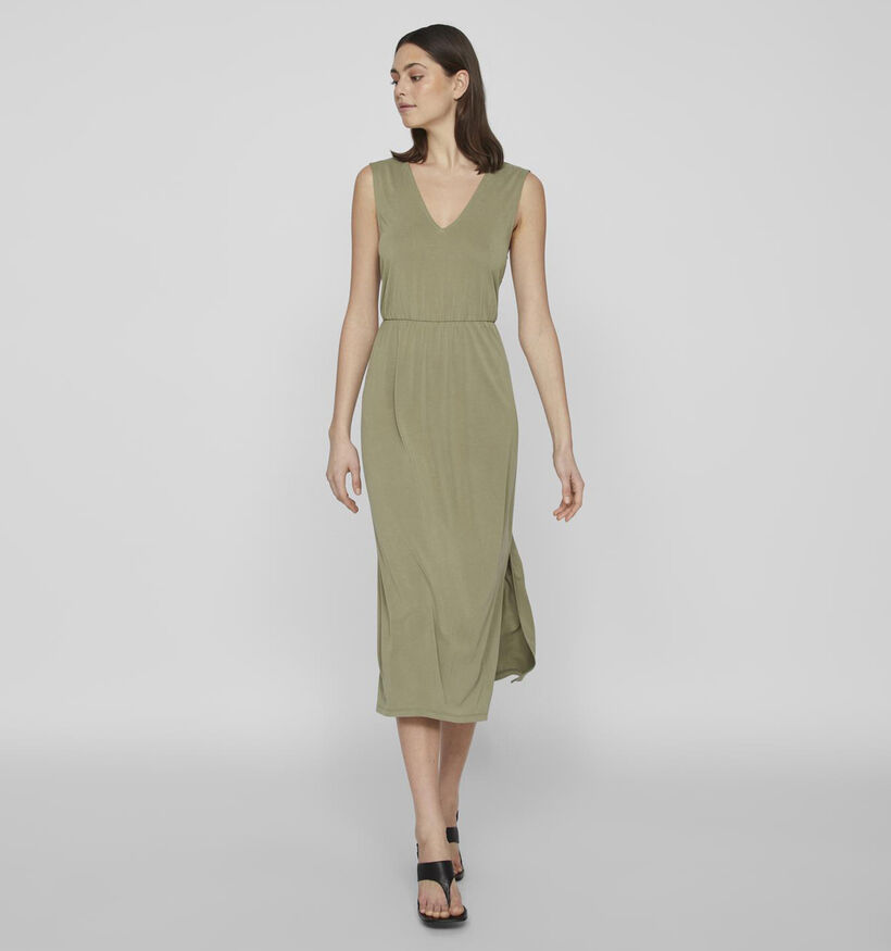 Vila Modala Robe maxi en Vert khaki pour femmes (335467)