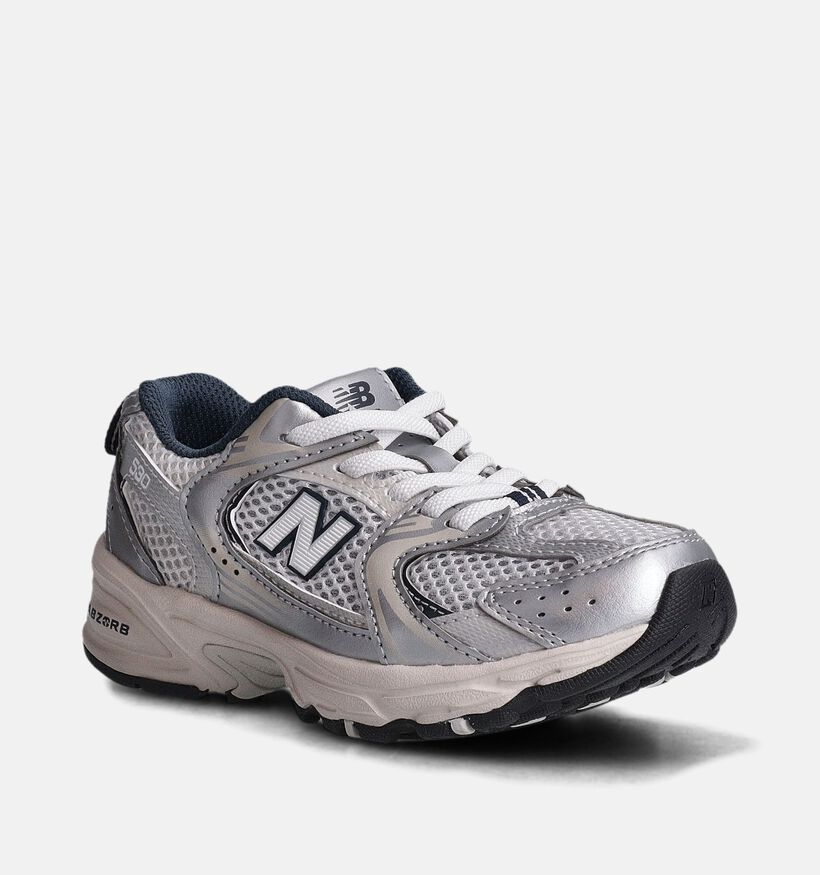 New Balance 530 Baskets en Argent pour filles, garçons (358717) - pour semelles orthopédiques