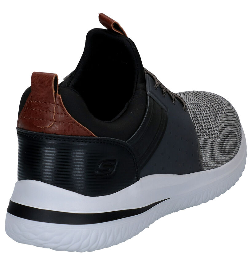 Skechers Delson Baskets slip-on en Kaki pour hommes (318132)