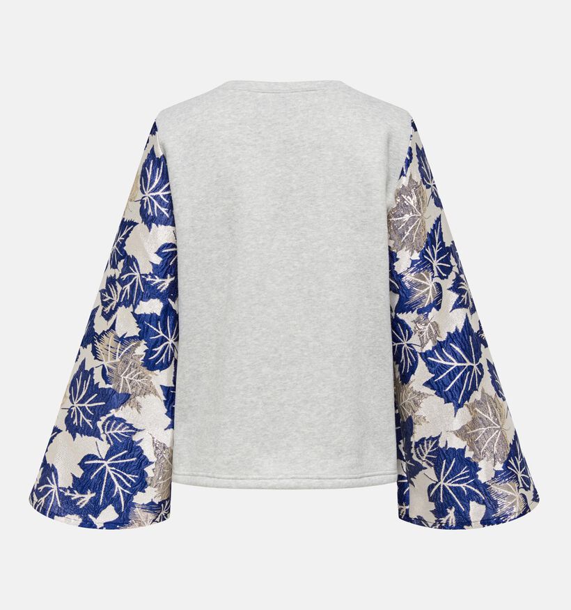 JDY Violet Grijze Sweater met Jacquard Mouwen voor dames (369181)