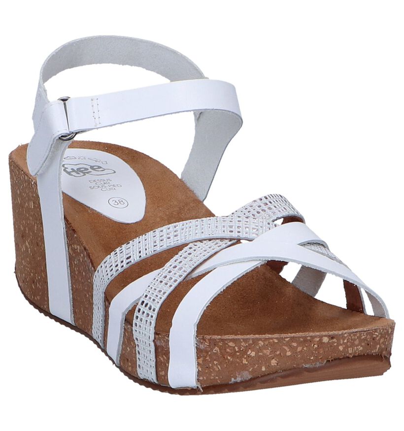 Witte Sandalen Hee in leer (244433)