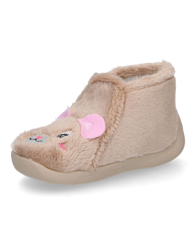Milo & Mila Beige Hoge pantoffels voor meisjes (348620)