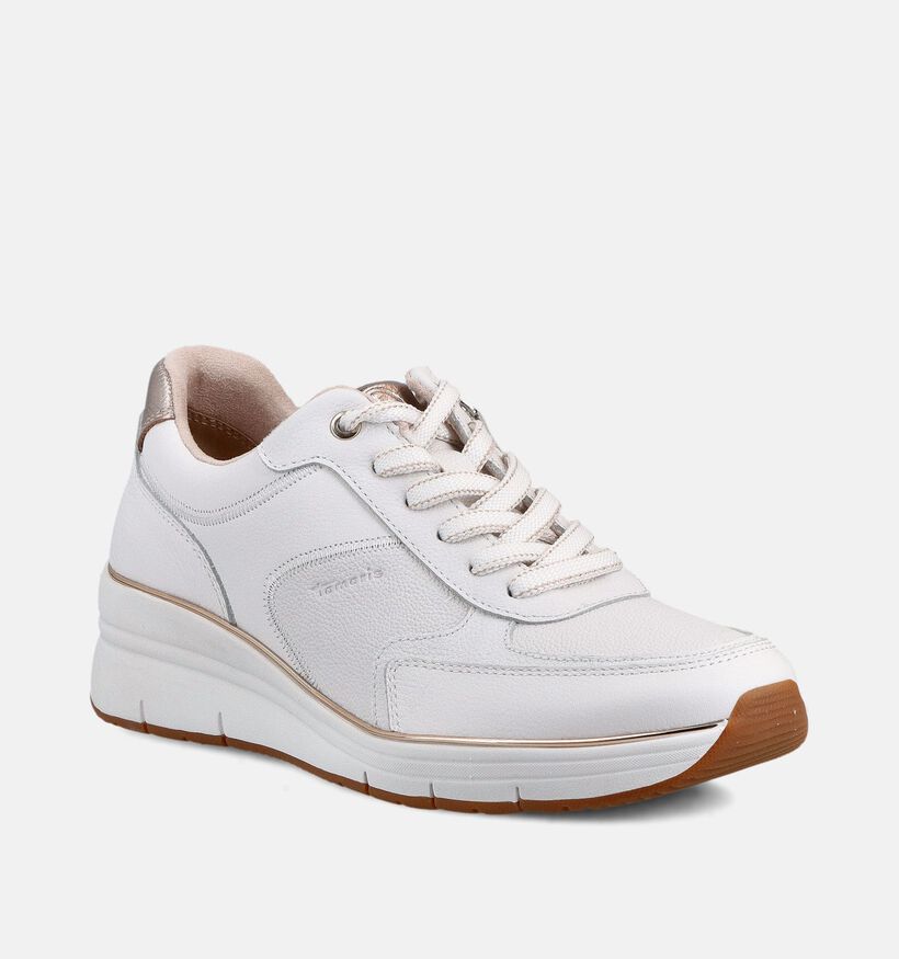 Tamaris Witte/Rose Golden Sneakers voor dames (367657) - geschikt voor steunzolen