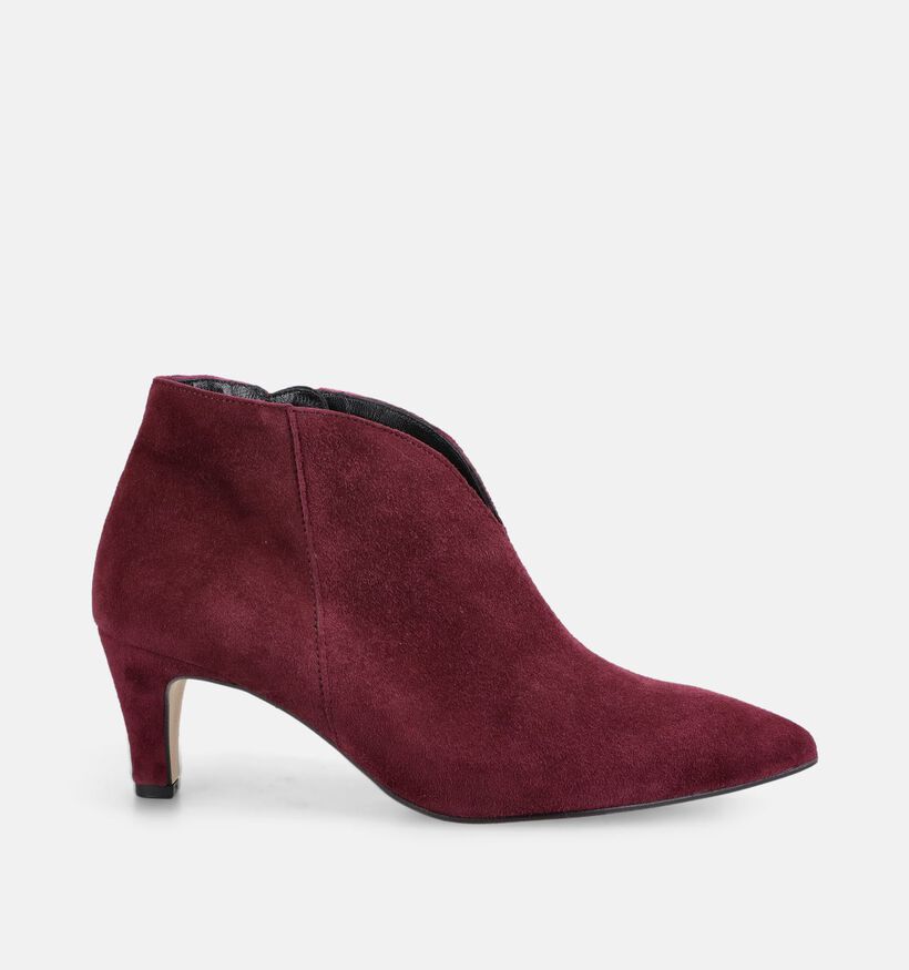 Gabor Comfort Bordeaux Enkellaarzen met Hak voor dames (380059)