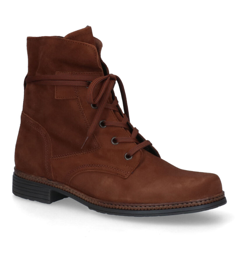 Gabor Best Fitting Bottines à lacets en Cognac pour femmes (315330) - pour semelles orthopédiques